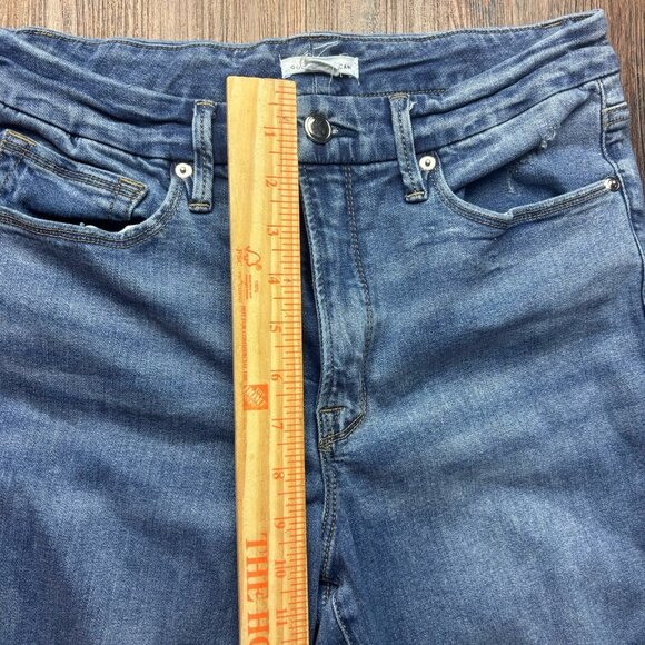 Good American Good '90s Ripped Slim Fit Straight Leg Jeans Light Wash Size 10/30 - Picture 8 of 11